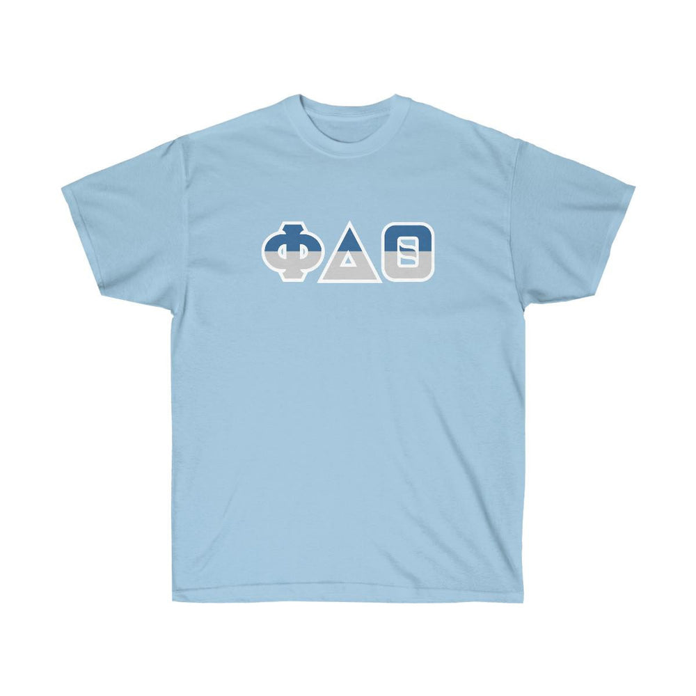 Printify Phi Delta Theta Two Toned Greek Lettered T Shirts Phi Delta Theta Two Toned Greek Lettered T-shirts