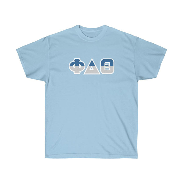 Printify Phi Delta Theta Two Toned Greek Lettered T Shirts Phi Delta Theta Two Toned Greek Lettered T-shirts