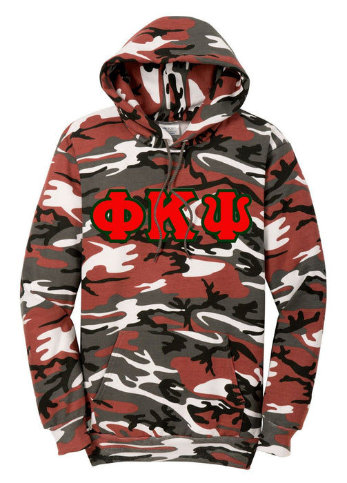 Discount Phi Kappa Psi Camo Pullover Hooded Sweatshirt DISCOUNT-Phi Kappa Psi Camo Pullover Hooded Sweatshirt