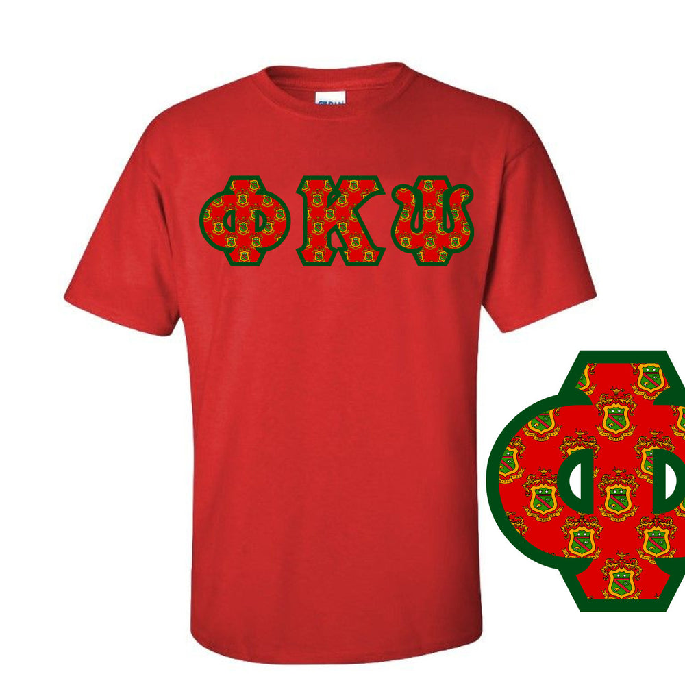 Phi Kappa Psi Fraternity Crest Shield Twill Letter Tee Phi Kappa Psi Fraternity Crest - Shield Twill Letter Tee