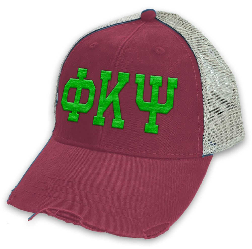 Phi Kappa Psi Distressed Trucker Hat Phi Kappa Psi Distressed Trucker Hat