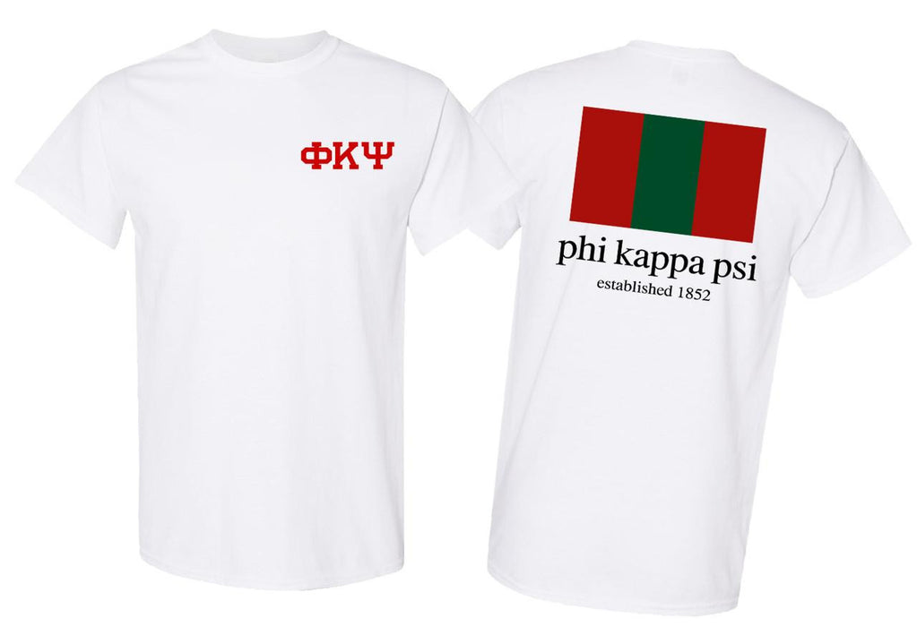 Greekgear Phi Kappa Psi Flag T Shirts Phi Kappa Psi Flag T-shirts