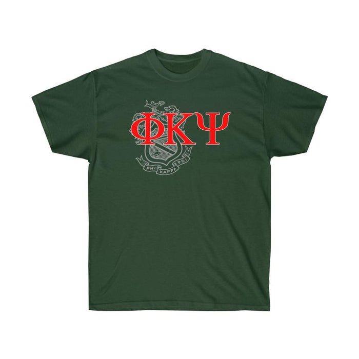 Printify Phi Kappa Psi Greek Crest Cotton Tee Phi Kappa Psi Greek Crest Cotton Tee