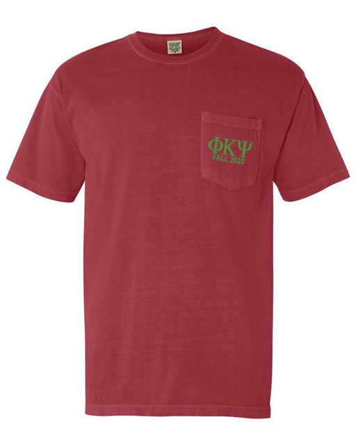 Phi Kappa Psi Phi Kappa Psi Greek Letter Comfort Colors Pocket Tee