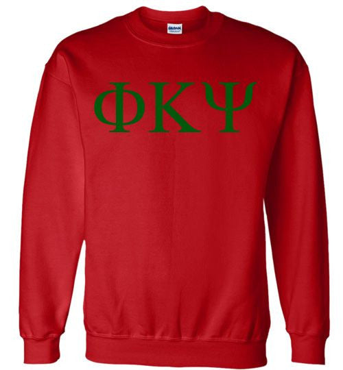 Phi Kappa Psi Lettered World Famous Greek Crewneck Phi Kappa Psi Lettered World Famous Greek Crewneck