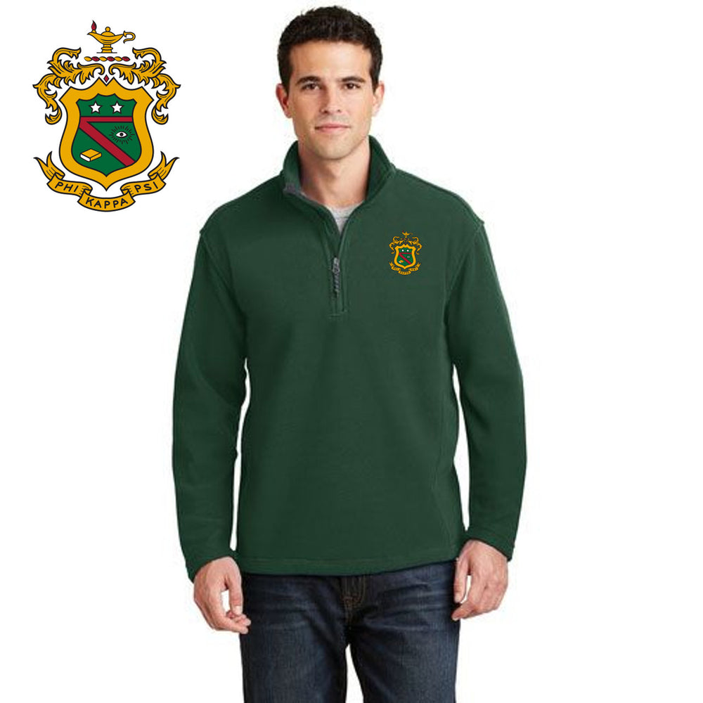 Discount Phi Kappa Psi Emblem 1/4 Zip Pullover DISCOUNT-Phi Kappa Psi Emblem 1/4 Zip Pullover