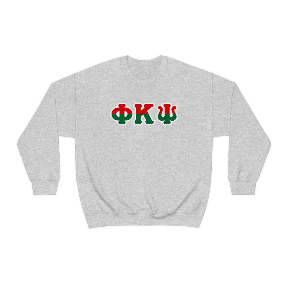 Printify Phi Kappa Psi Two Toned Greek Lettered Crewneck Sweatshirts Phi Kappa Psi Two Toned Greek Lettered Crewneck Sweatshirts
