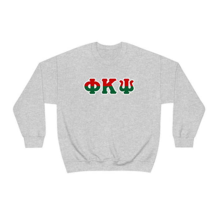 Printify Phi Kappa Psi Two Toned Greek Lettered Crewneck Sweatshirts Phi Kappa Psi Two Toned Greek Lettered Crewneck Sweatshirts