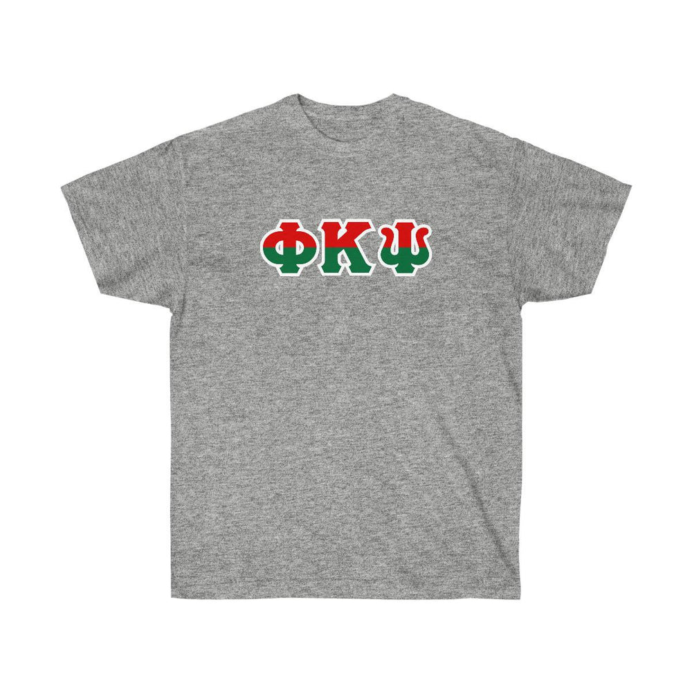 Printify Phi Kappa Psi Two Toned Greek Lettered T Shirts Phi Kappa Psi Two Toned Greek Lettered T-shirts