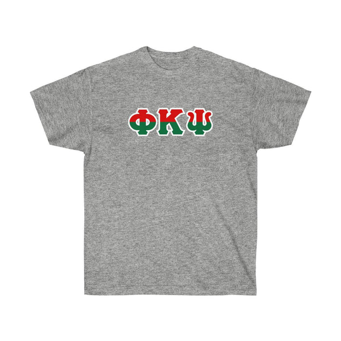 Printify Phi Kappa Psi Two Toned Greek Lettered T Shirts Phi Kappa Psi Two Toned Greek Lettered T-shirts