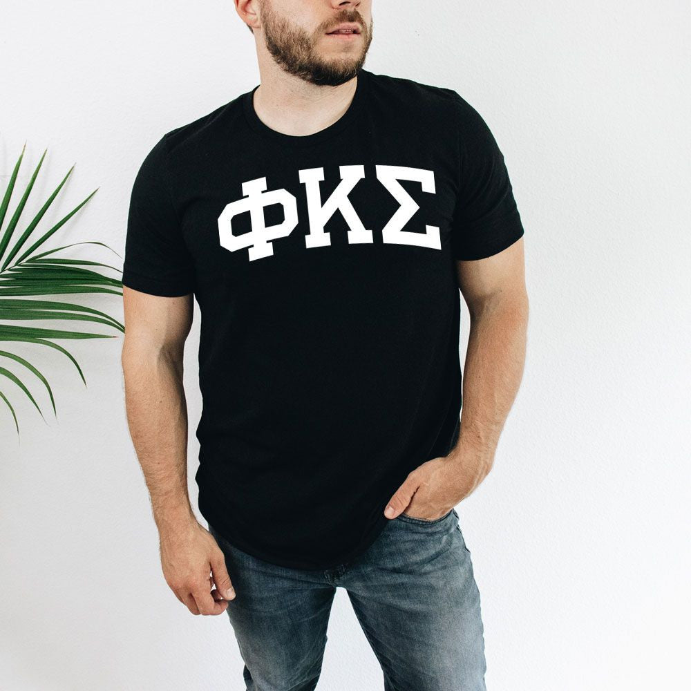Phi Kappa Sigma Arched Greek Letter T Shirt Phi Kappa Sigma Arched Greek Letter T-Shirt