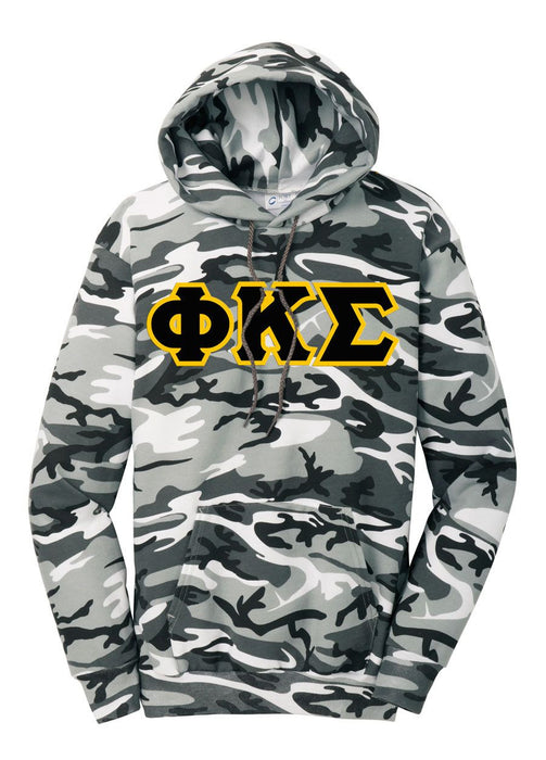 Discount Phi Kappa Sigma Camo Pullover Hooded Sweatshirt DISCOUNT-Phi Kappa Sigma Camo Pullover Hooded Sweatshirt