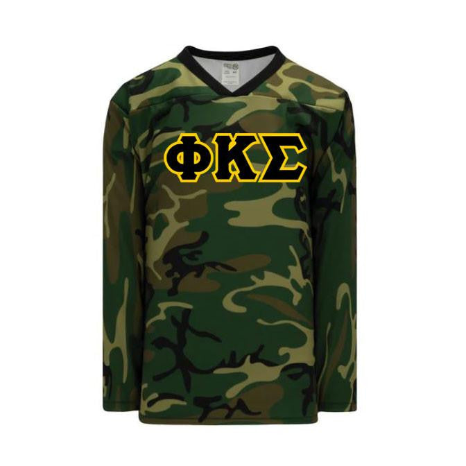 Phi Kappa Sigma Camouflage Lettered Hockey Jersey Phi Kappa Sigma Camouflage Lettered Hockey Jersey