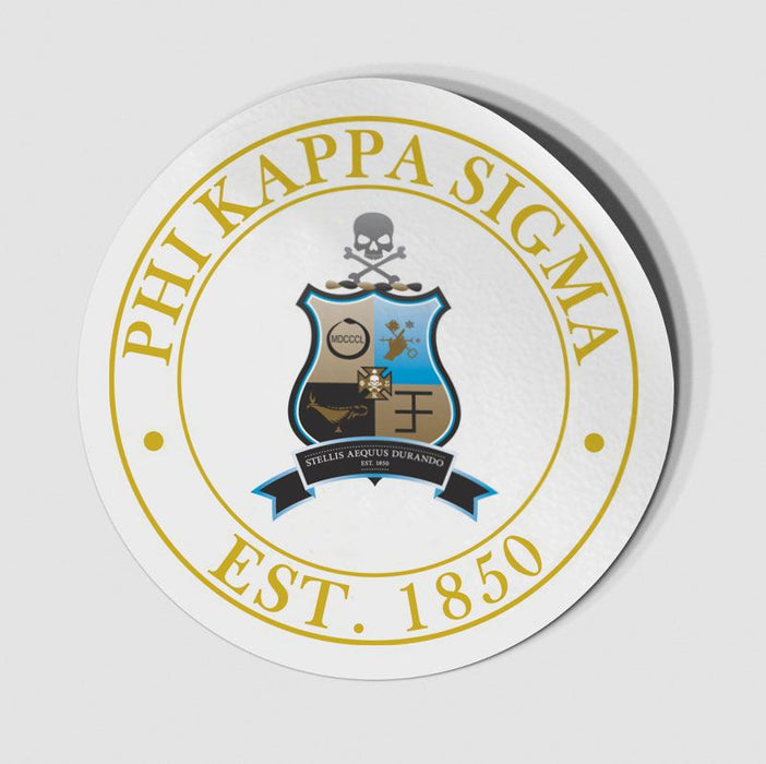 Phi Kappa Sigma Circle Crest Shield Decal Phi Kappa Sigma Circle Crest - Shield Decal