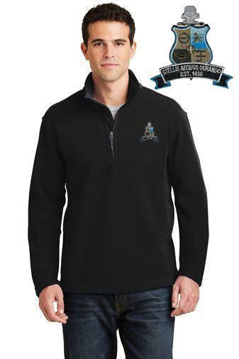 Discount Phi Kappa Sigma Crest Shield Emblem 1/4 Zip Pullover DISCOUNT-Phi Kappa Sigma Crest - Shield Emblem 1/4 Zip Pullover
