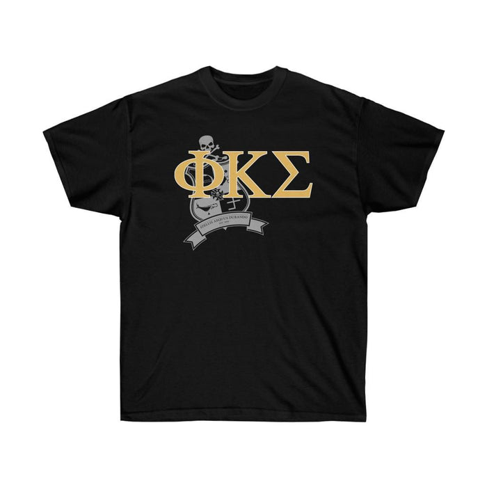 Printify Phi Kappa Sigma Greek Crest Cotton Tee Phi Kappa Sigma Greek Crest Cotton Tee