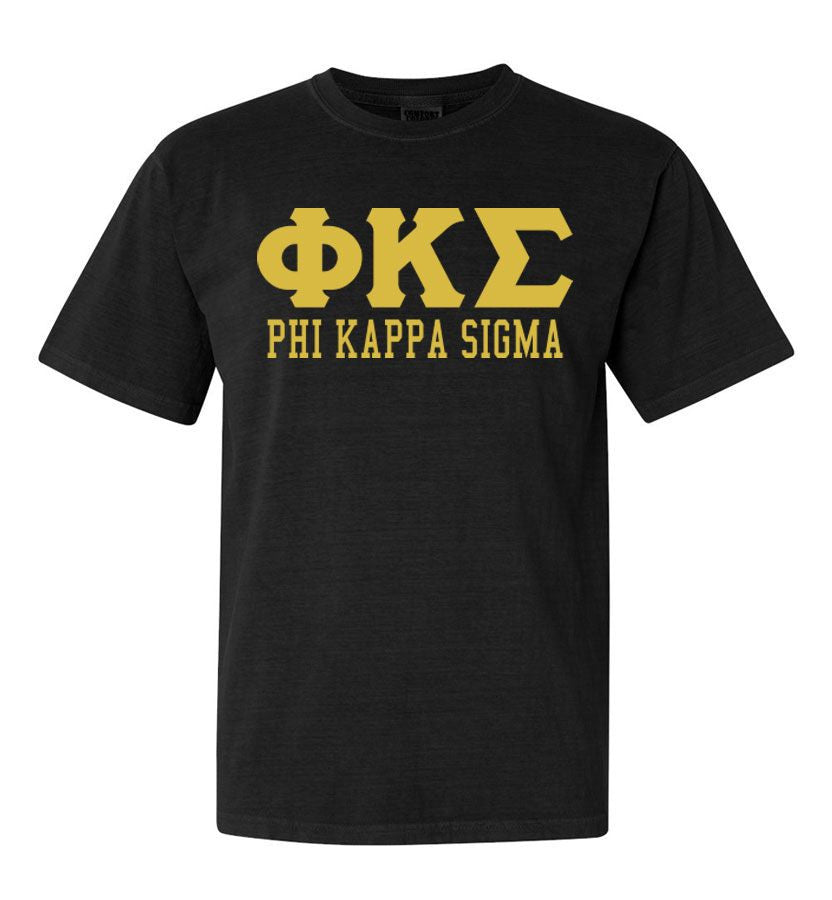 Phi Kappa Sigma Greek Custom Comfort Colors Heavyweight T Shirt Phi Kappa Sigma Greek Custom Comfort Colors Heavyweight T-Shirt