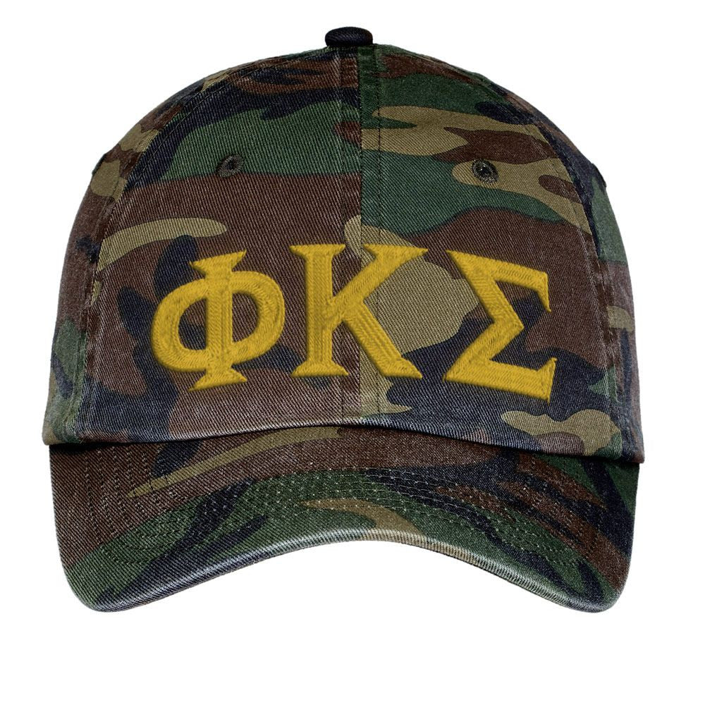 Phi Kappa Sigma Lettered Camouflage Hat Phi Kappa Sigma Lettered Camouflage Hat