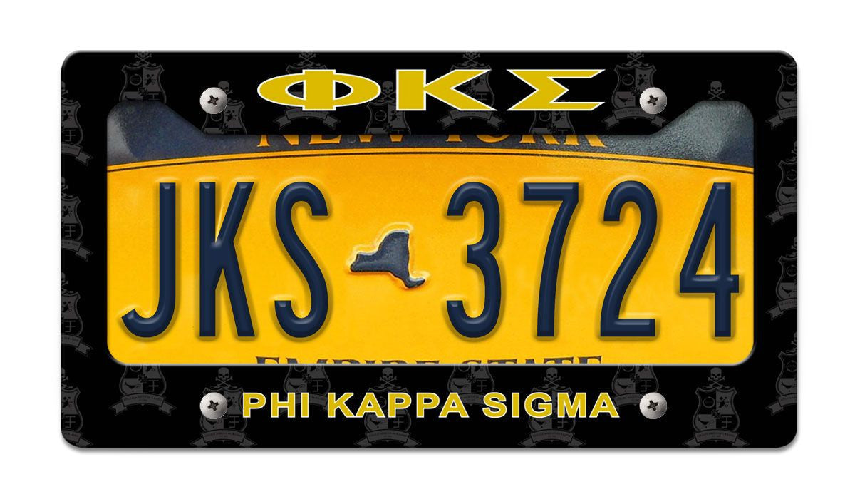 Phi Kappa Sigma License Plate Frame Phi Kappa Sigma License Plate Frame