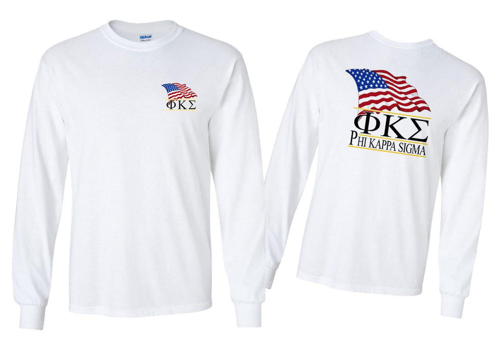 Greekgear Phi Kappa Sigma Patriot Long Sleeve T Shirts Phi Kappa Sigma Patriot Long Sleeve T-Shirts