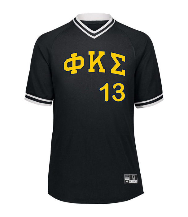 Phi Kappa Sigma Retro V Neck Baseball Jersey Phi Kappa Sigma Retro V-Neck Baseball Jersey