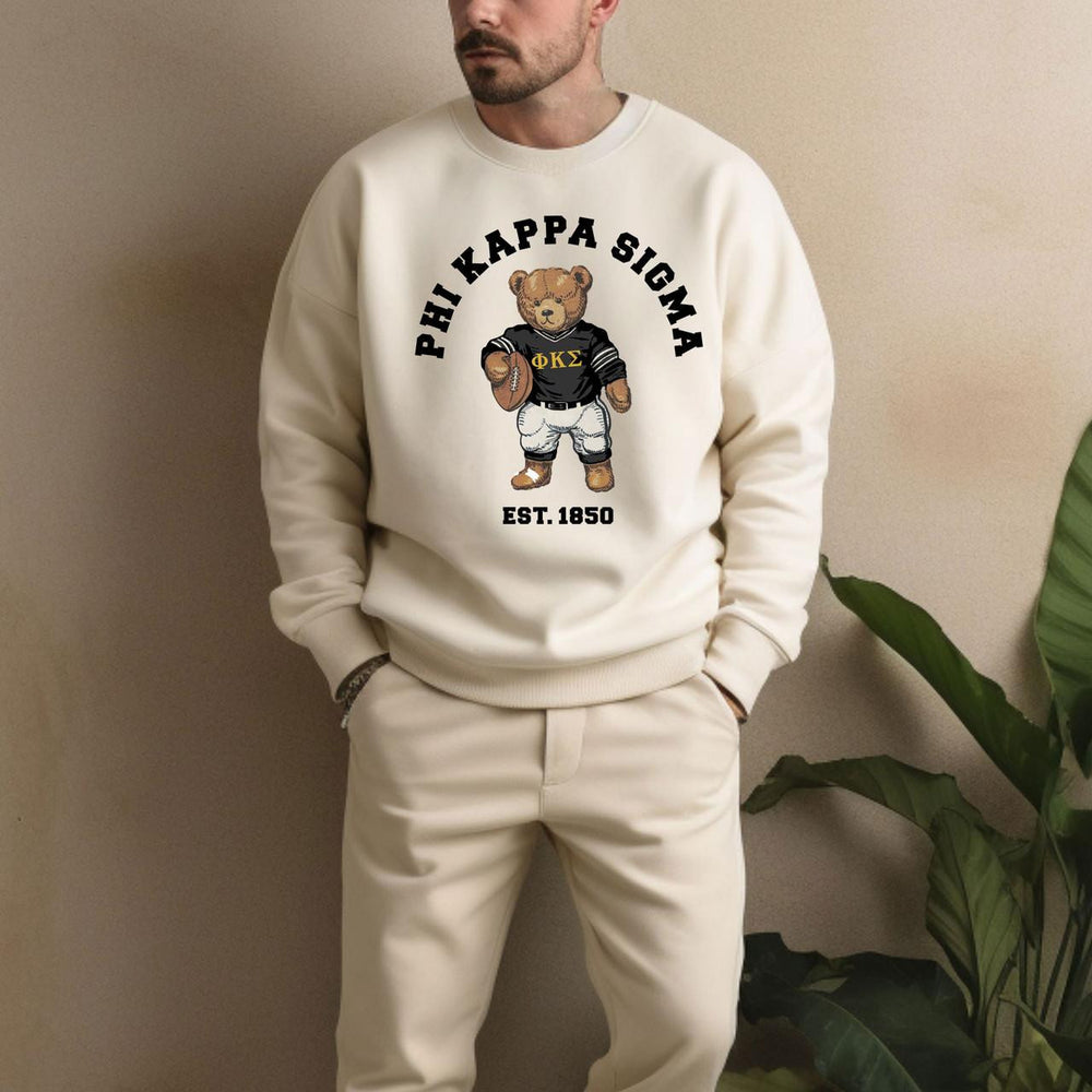 Phi Kappa Sigma Teddy Bear Crewneck Sweatshirt Phi Kappa Sigma Teddy Bear Crewneck Sweatshirt
