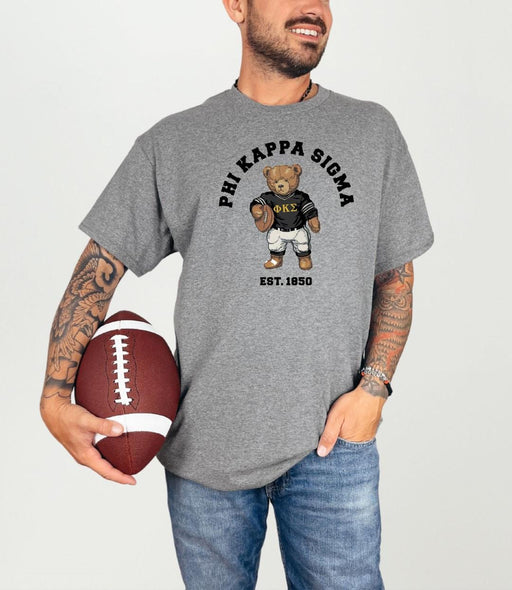 Phi Kappa Sigma Phi Kappa Sigma Teddy Bear Football T-Shirt