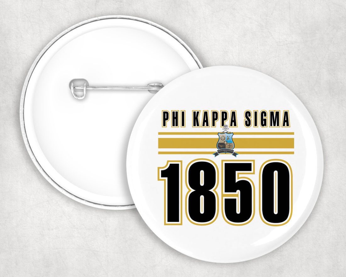 Phi Kappa Sigma Est Year Button Phi Kappa Sigma Est Year Button