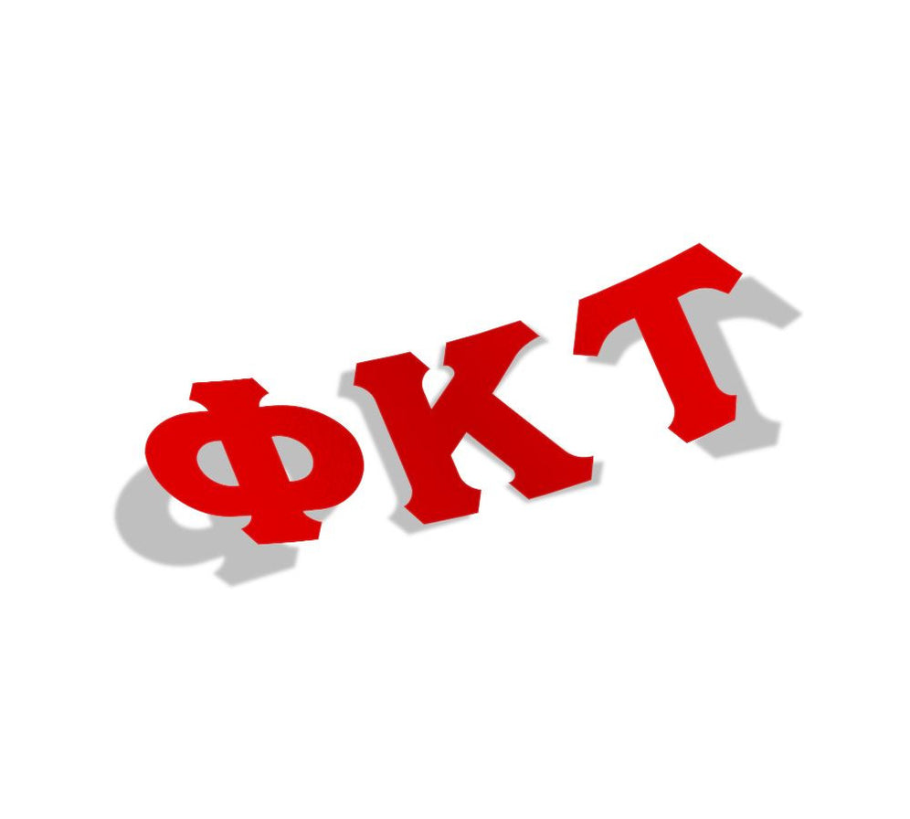 Phi Kappa Tau Big Greek Letter Window Sticker Decal — GreekU