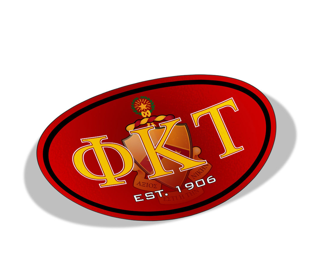 Phi Kappa Tau Color Oval Decal — GreekU