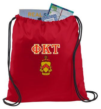Phi Kappa Tau Crest Shield Cinch Sack Phi Kappa Tau Crest - Shield Cinch Sack