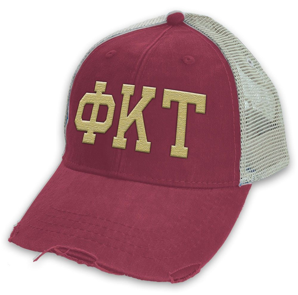 Phi Kappa Tau Distressed Trucker Hat Phi Kappa Tau Distressed Trucker Hat