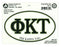Phi Kappa Tau Euro Decal Oval Sticker Phi Kappa Tau Euro Decal Oval Sticker