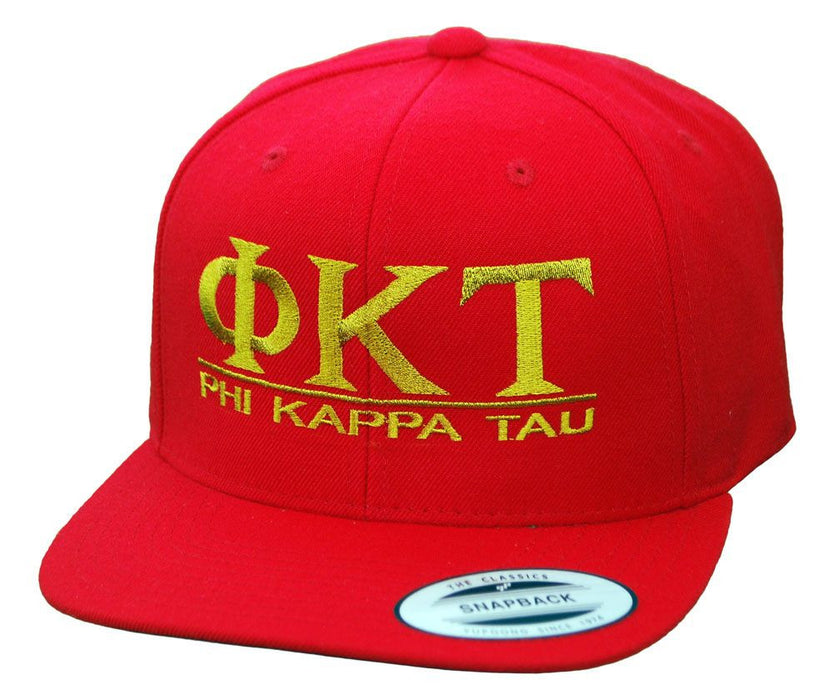 Phi Kappa Tau Flatbill Snapback Hats Original Phi Kappa Tau Flatbill Snapback Hats Original