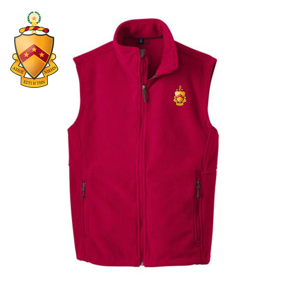 Phi Kappa Tau Fleece Crest Shield Vest Phi Kappa Tau Fleece Crest - Shield Vest