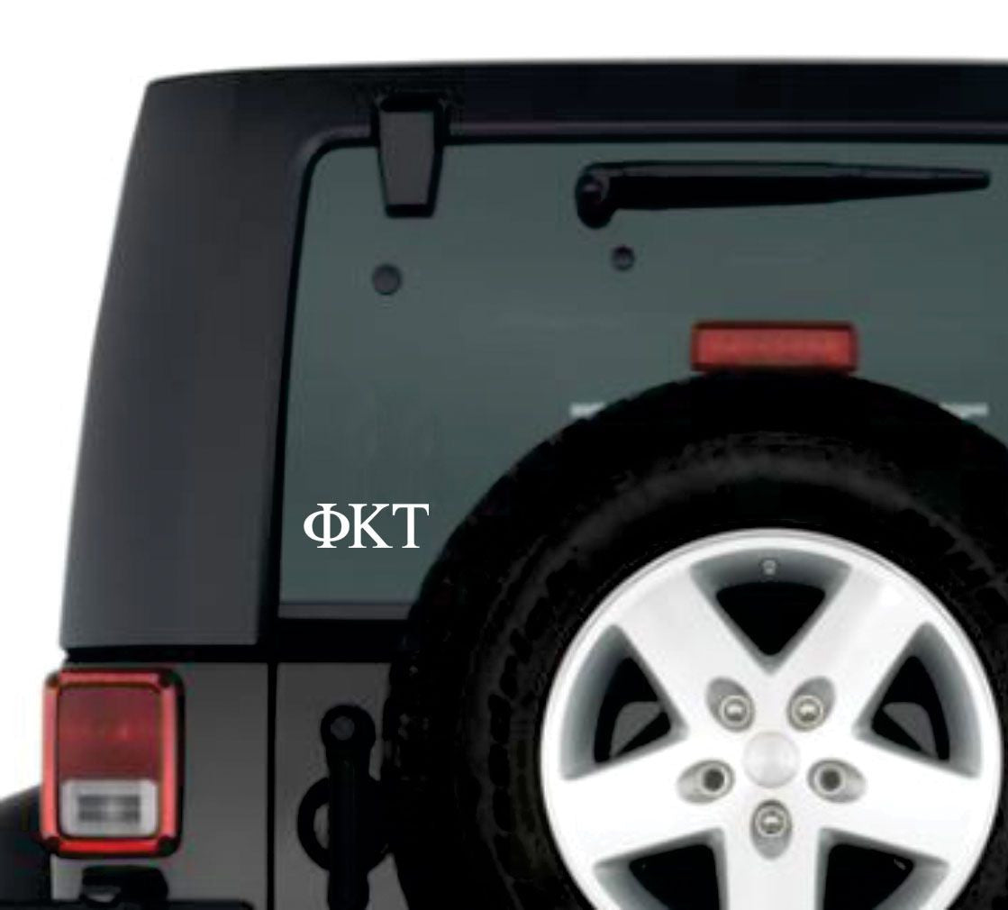 Phi Kappa Tau Greek Letter Window Sticker Decal — GreekU