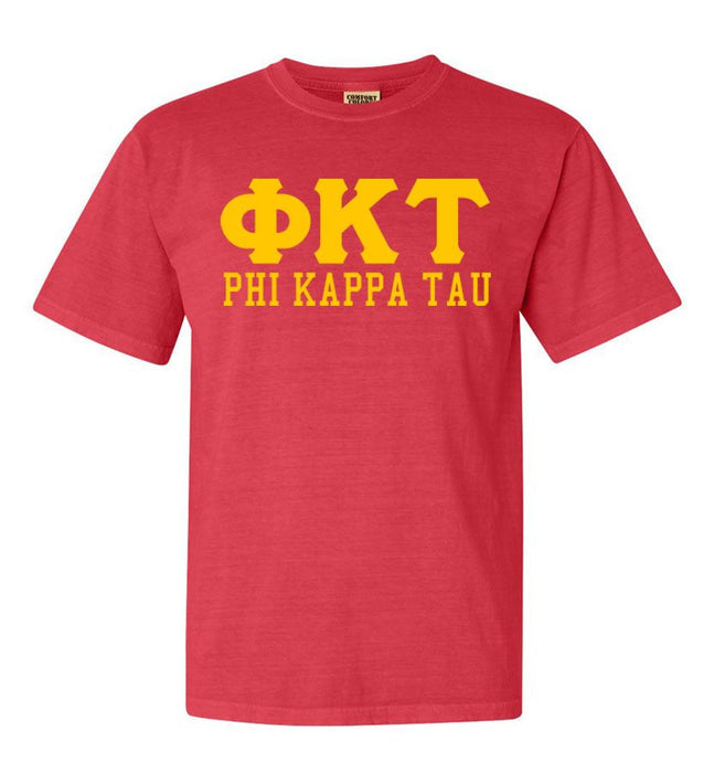 Phi Kappa Tau Greek Custom Comfort Colors Heavyweight T Shirt Phi Kappa Tau Greek Custom Comfort Colors Heavyweight T-Shirt