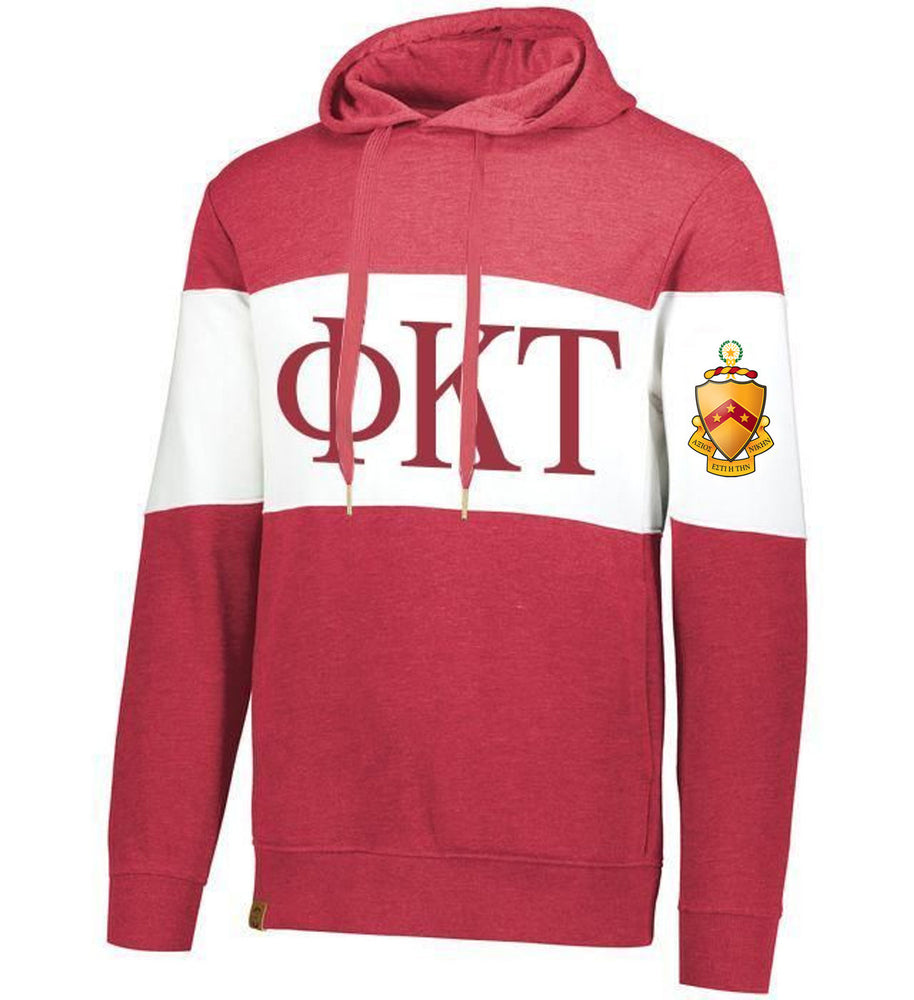 Phi Kappa Tau Ivy League Hoodie W Crest On Left Sleeve Phi Kappa Tau Ivy League Hoodie W Crest On Left Sleeve