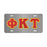 Phi Kappa Tau Lettered License Covers PHI KAPPA TAU LETTERED LICENSE COVERS