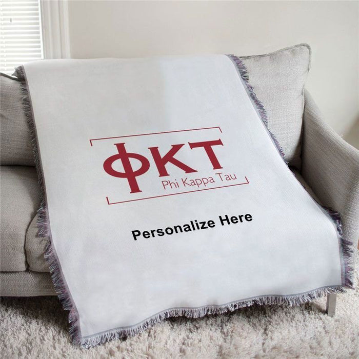 Phi Kappa Tau Letters Afghan Blanket Throw Phi Kappa Tau Letters Afghan Blanket Throw