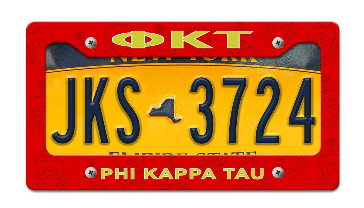 Phi Kappa Tau License Plate Frame Phi Kappa Tau License Plate Frame