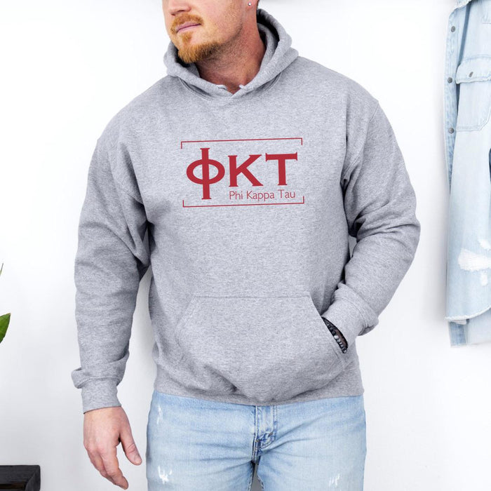 Printify Phi Kappa Tau Logo Hooded Sweatshirt Phi Kappa Tau Logo Hooded Sweatshirt