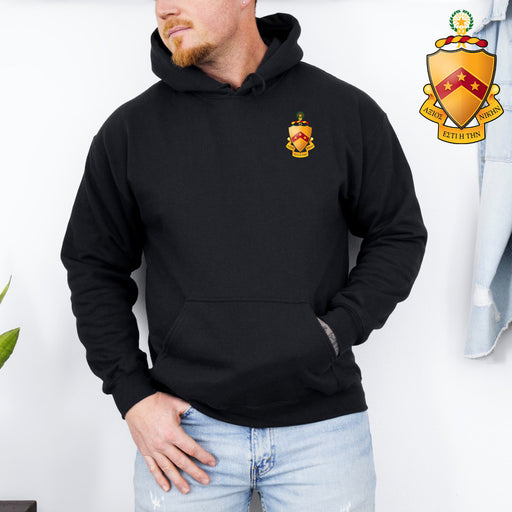 Phi Kappa Tau DISCOUNT-Phi Kappa Tau Crest - Shield Emblem Hooded Sweatshirt