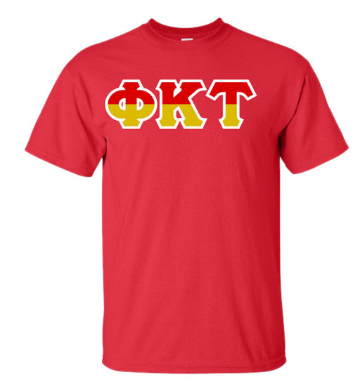 Phi Kappa Tau Phi Kappa Tau Two Tone Greek Lettered T-Shirt