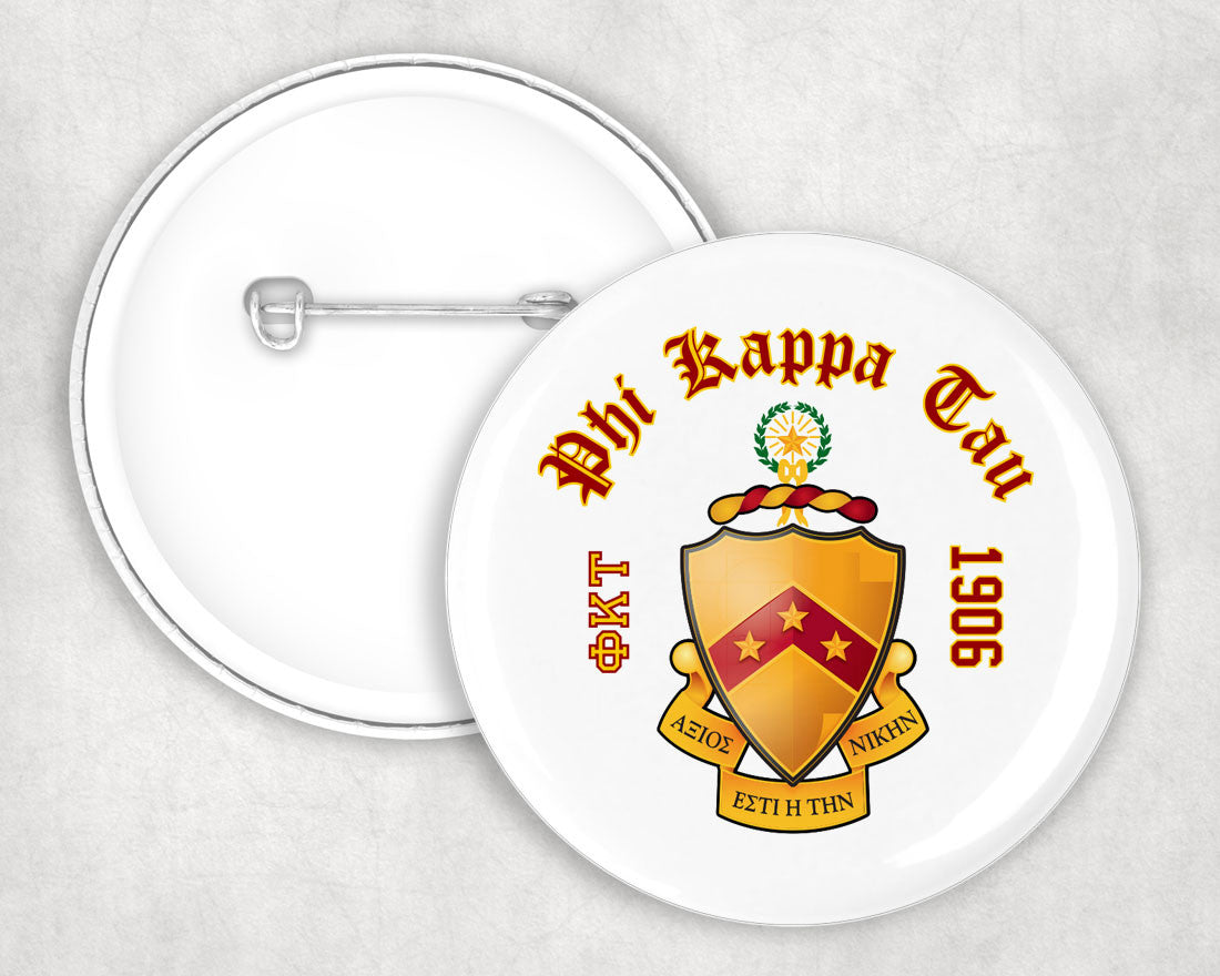 Phi Kappa Tau Classic Crest Button Phi Kappa Tau Classic Crest Button