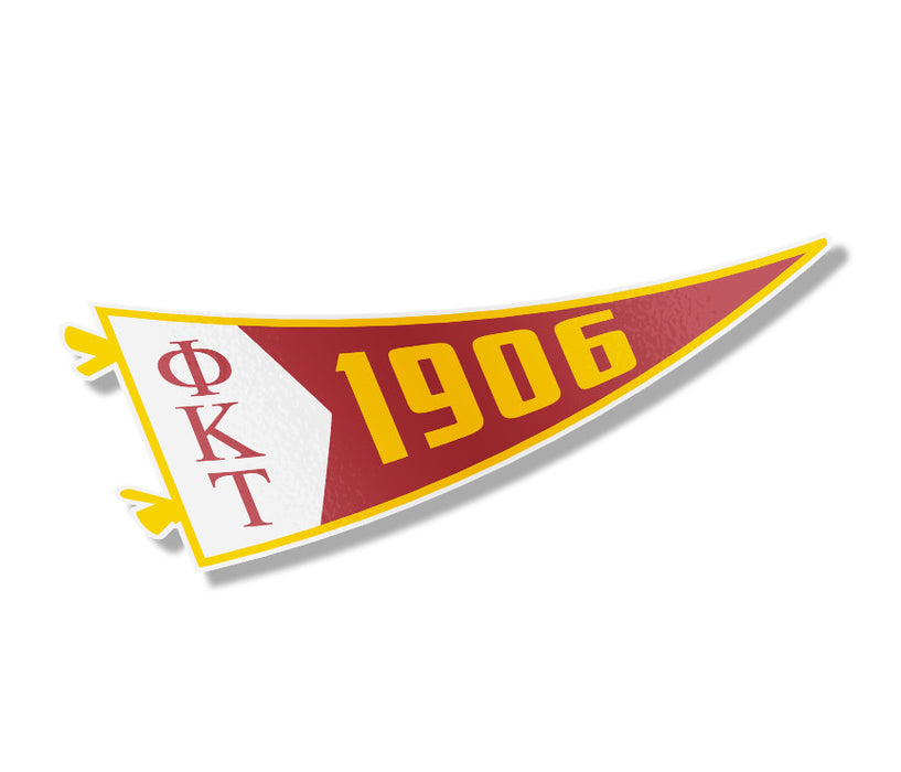 Phi Kappa Tau Pennant Sticker Phi Kappa Tau Pennant Sticker