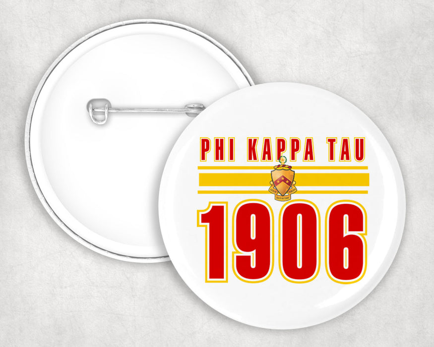 Phi Kappa Tau Est Year Button Phi Kappa Tau Est Year Button