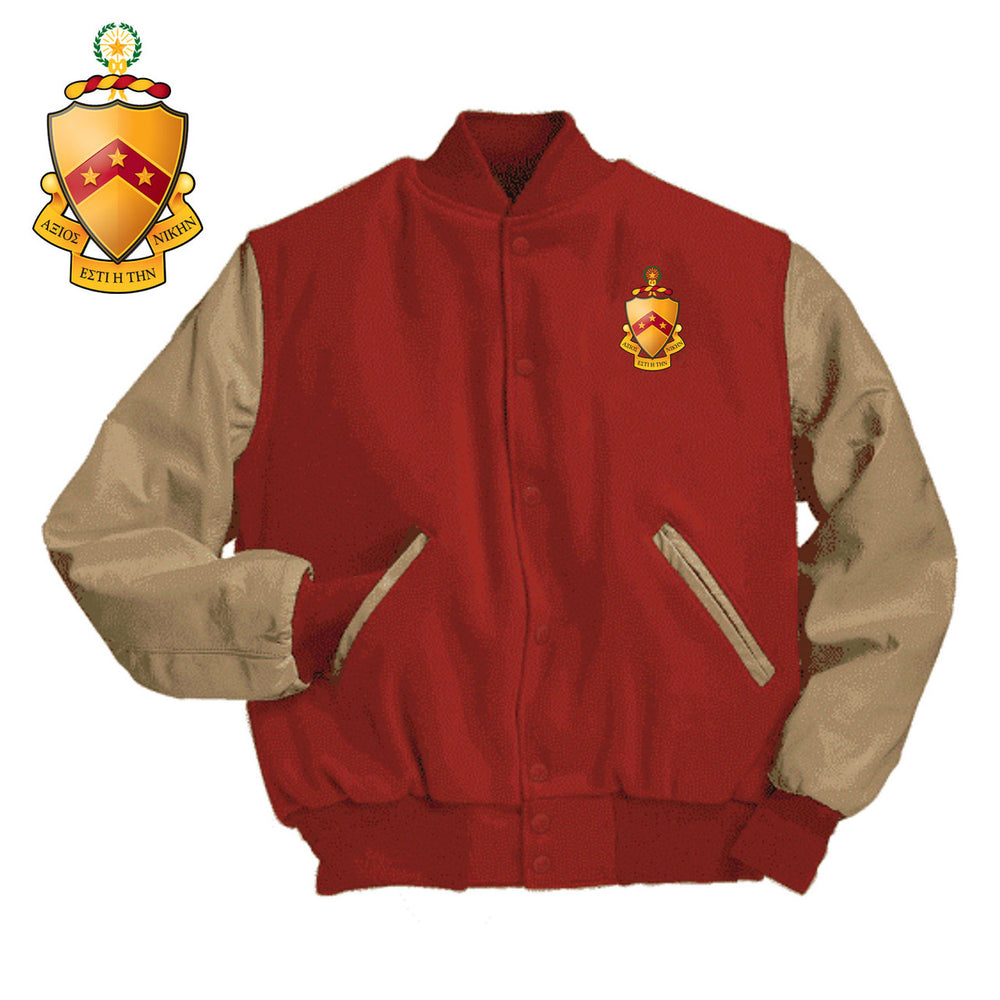 Phi Kappa Tau Varsity Crest Shield Jacket Phi Kappa Tau Varsity Crest - Shield Jacket