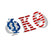 Phi Kappa Theta American Flag Greek Letter Sticker 2.5" Tall Phi Kappa Theta American Flag Greek Letter Sticker - 2.5