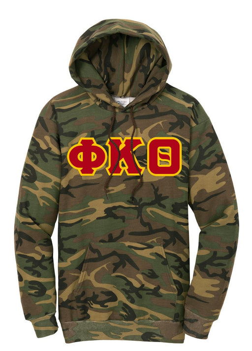 DISCOUNT-Phi Kappa Theta Camo Pullover Hooded Sweatshirt